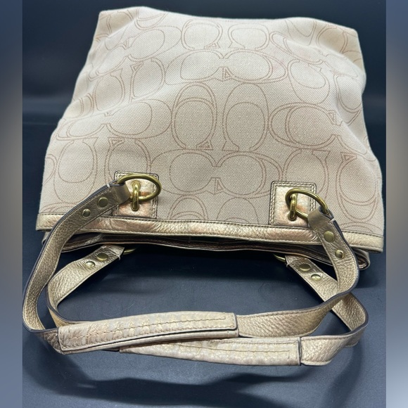 Coach Penelope Signature Linen Shoulder Bag F19266 - Picture 8 of 15